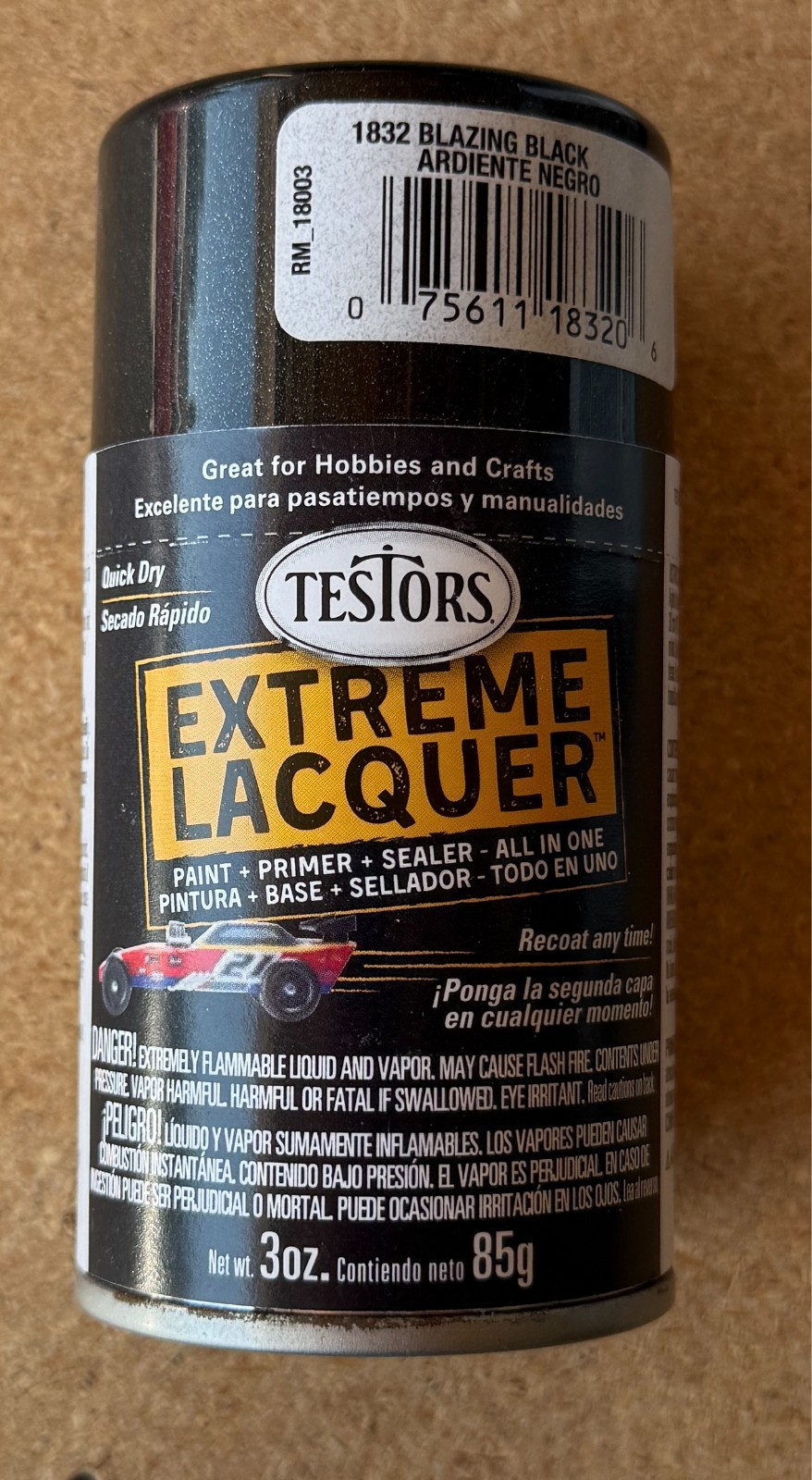 Testors Extreme Lacquer One Coat Lacquer and Enamel Spray Cans