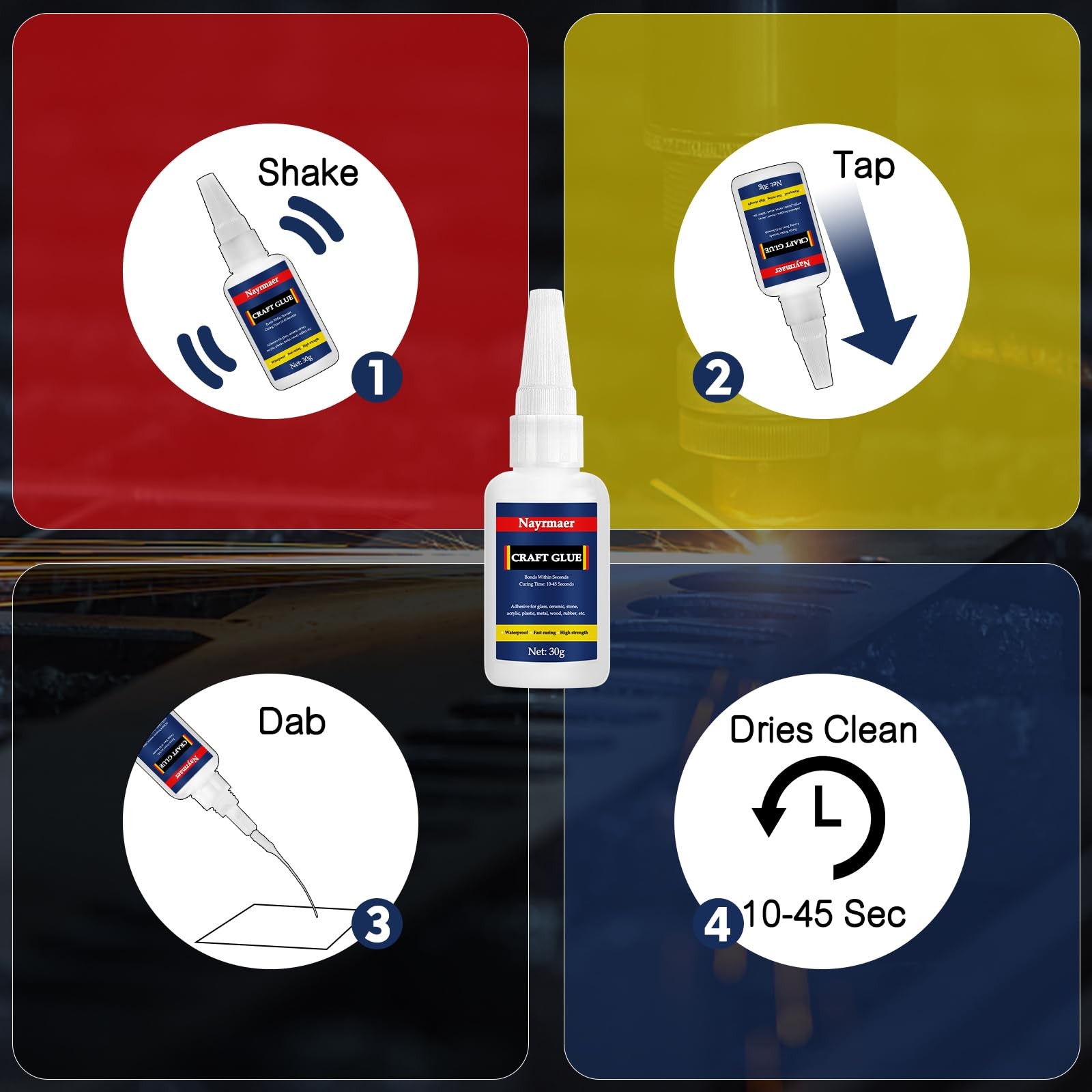 Craft Glue, Model Adhesive for Crafts, Model, Toy, Ceramic, Stone, Glass, Jewelr