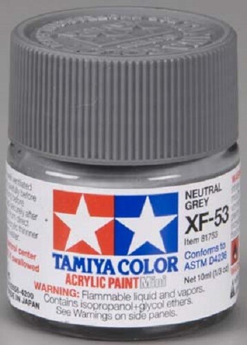 Tamiya Acrylic XF-53 Neutral Grey Paint Jar 81753