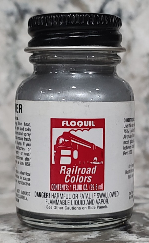 FLOQUIL RAILROAD COLORS MODEL PAINT – 1oz 1 oz OUNCE – BRIGHT SILVER