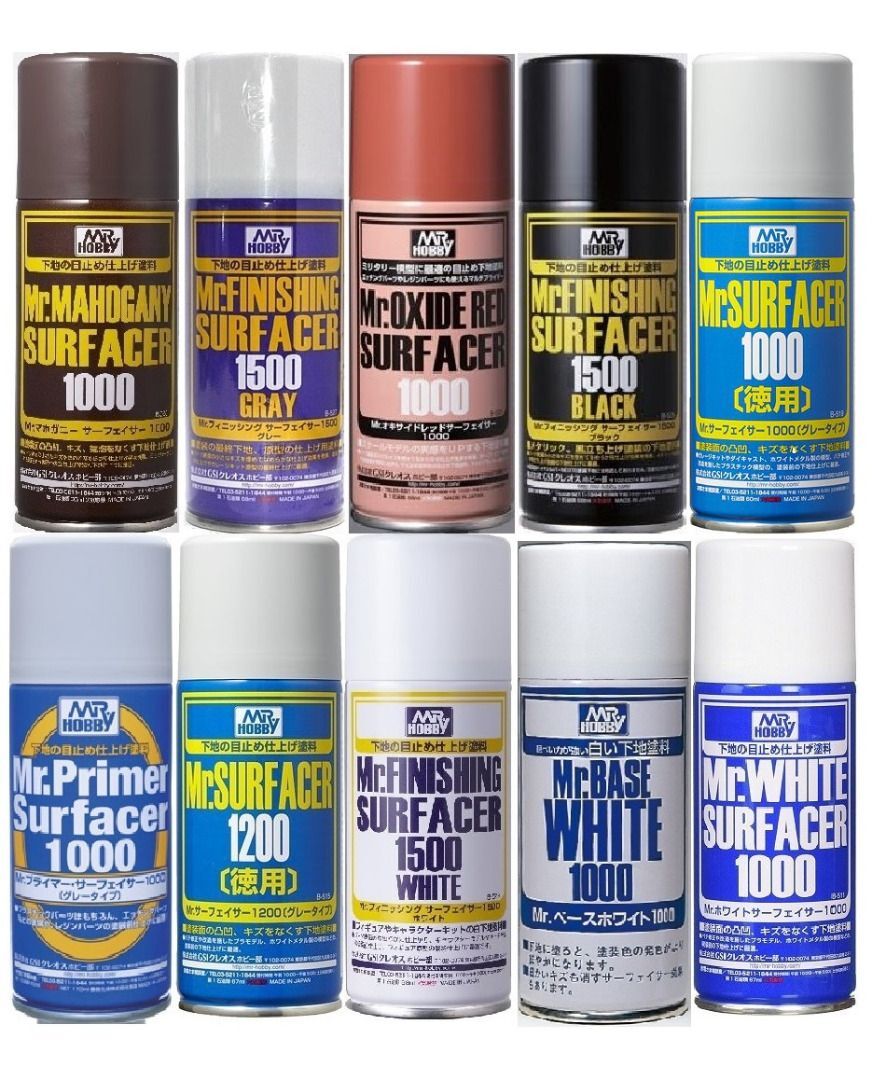 Mr. Hobby Surfacer Primer Series Spray Paint – US