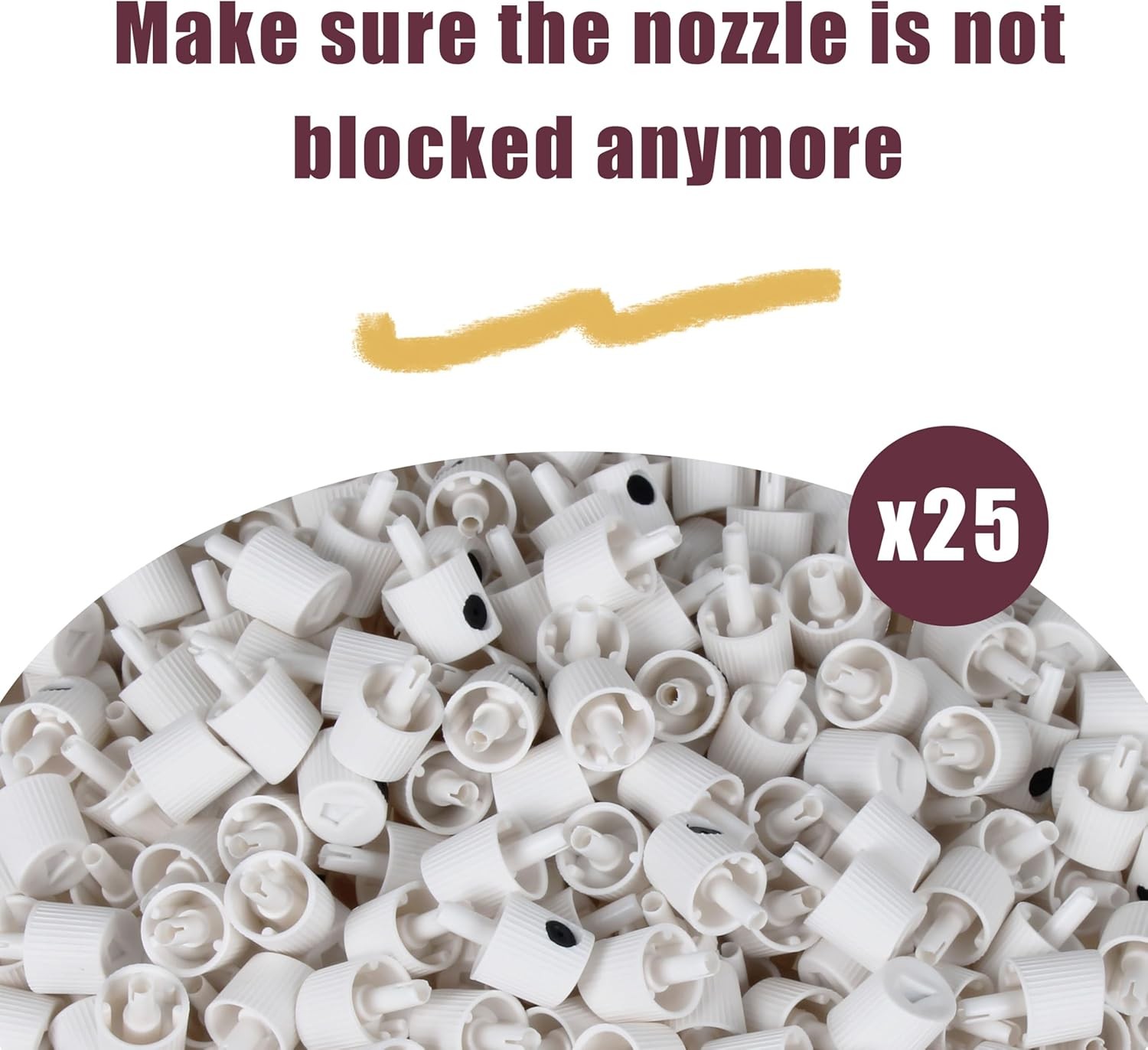 Spray Paint Caps-Spray Can-New York Fat Cap-Spray 1 Ounce (Pack of 25), white