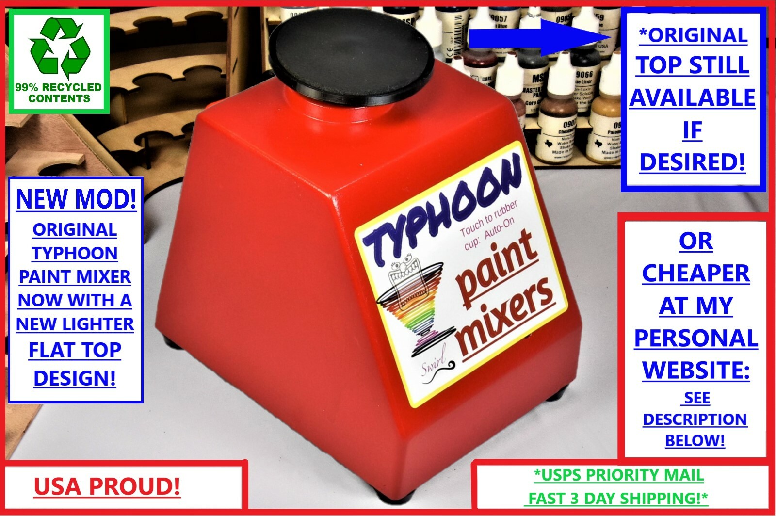 78 BOTTLE CITADEL PAINT RACK USA TYPHOON © HOBBY MINIATURE STORAGE WOODEN