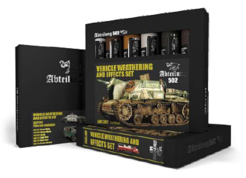 Vehicle Weathering & Effect Oil Paint Set (6 Colors) 20ml Tubes