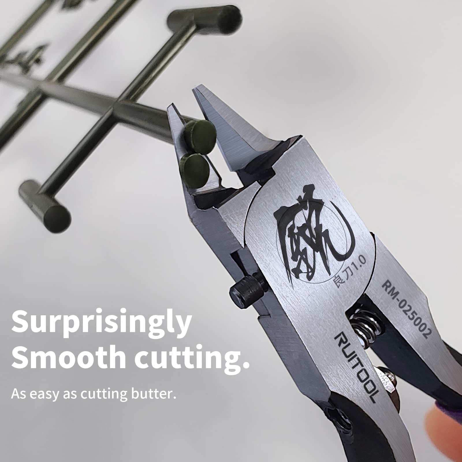 Ultra-Thin Nippers for Gundam Model Building, Sharp Cutters, Non-Slip Grip, 4.7
