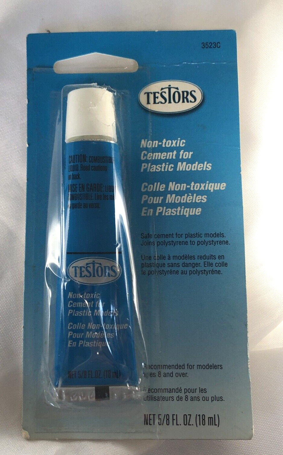 Testors 3523C Non-Toxic Adhesive Cement for Plastic Models 5/8 oz. Hobbies