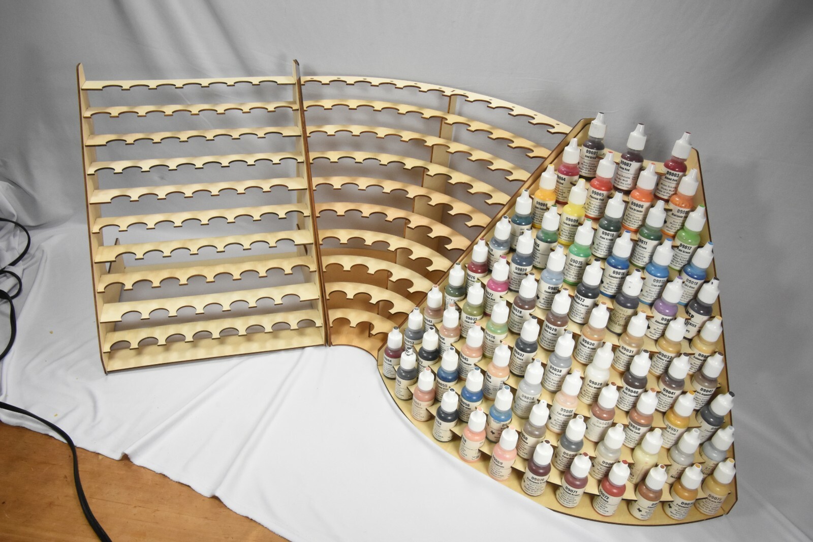 75 BOTTLE PAINT RACK TYPHOON USA HOBBY STORAGE WOODEN ORGANIZER VALLEJO, TESTORS