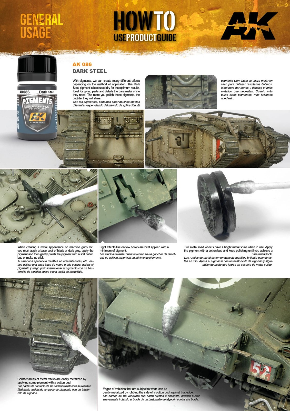 DARK STEEL Pigment by AK Interactive – Ultrafine Modeling Paints 30g