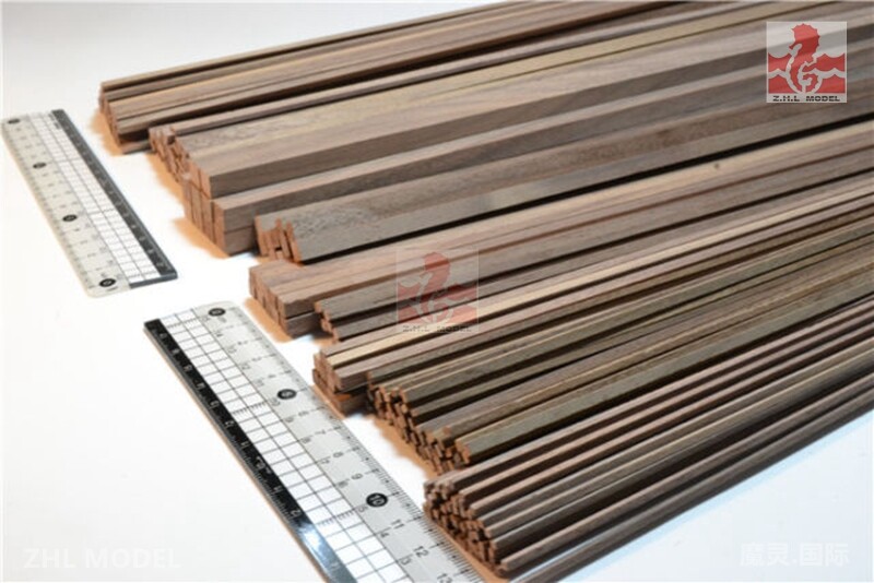 Wooden Square Batten strip for model boat for ship model fitting 5 Pcs/set