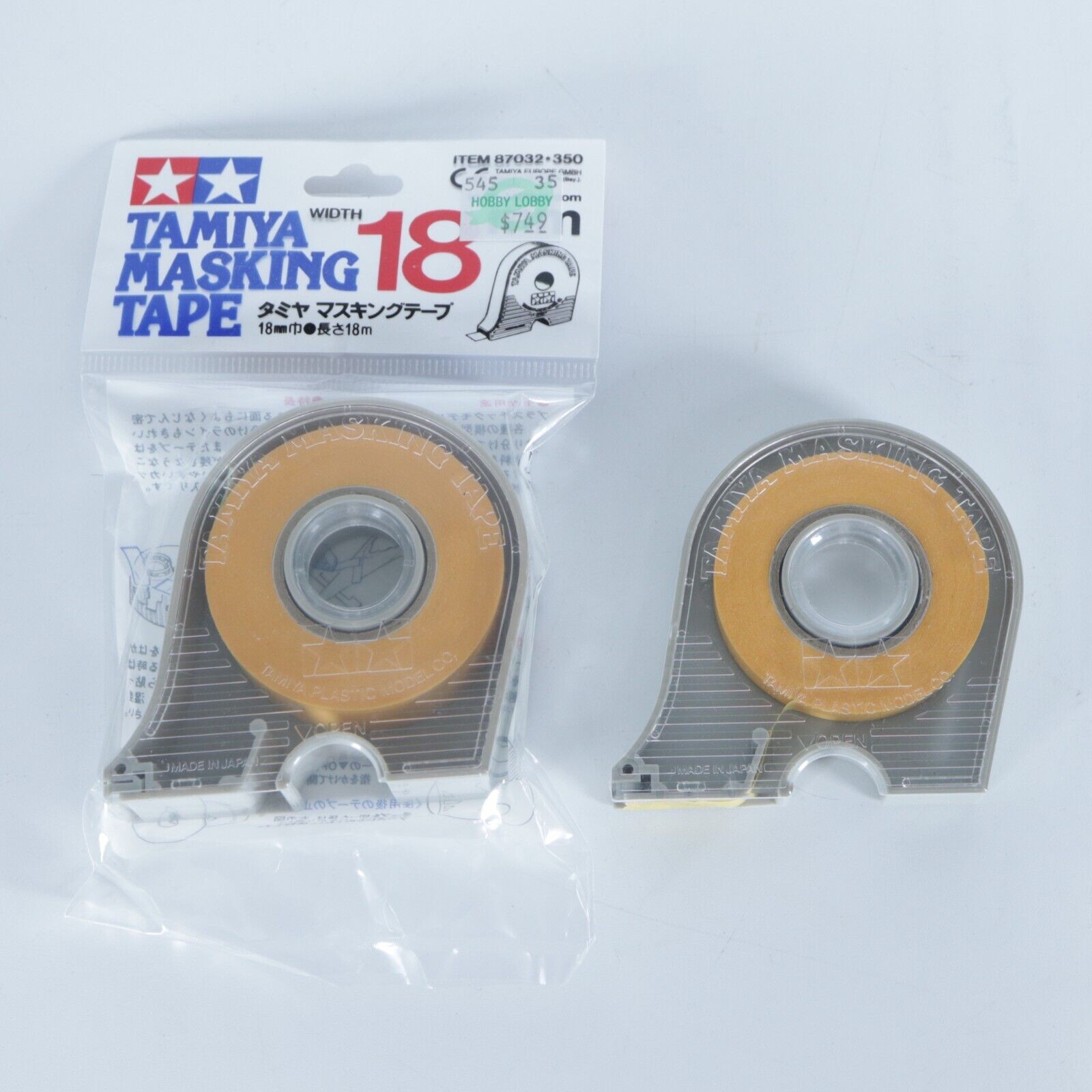 Tamiya TAM87035 Masking Tape 18mm NEW and 6mm Used Made in Japan