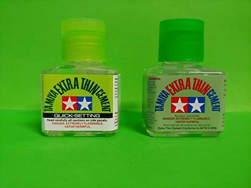 2x TAMIYA 87038 EXTRA THIN CEMENT 40 ml + 87182 QUICK SETTING PLASTIC CEMENT