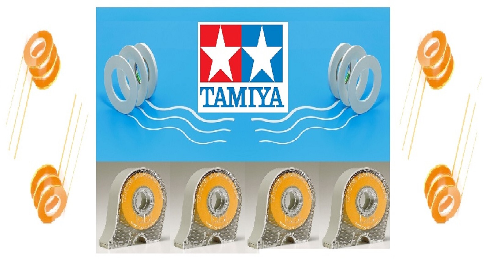 Tamiya Masking Tape – Refills / Tape With Dispenser / Tape For Curves