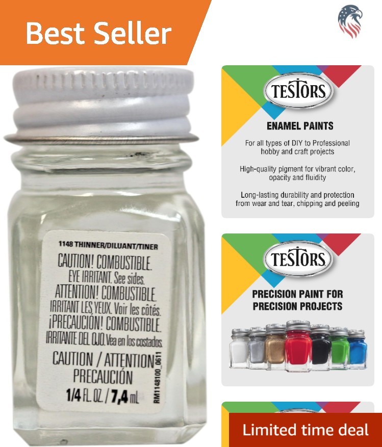 Enamel Paint Thinner Compatible with Enamel Paints 0.25 Fl Oz Brush Cleaner