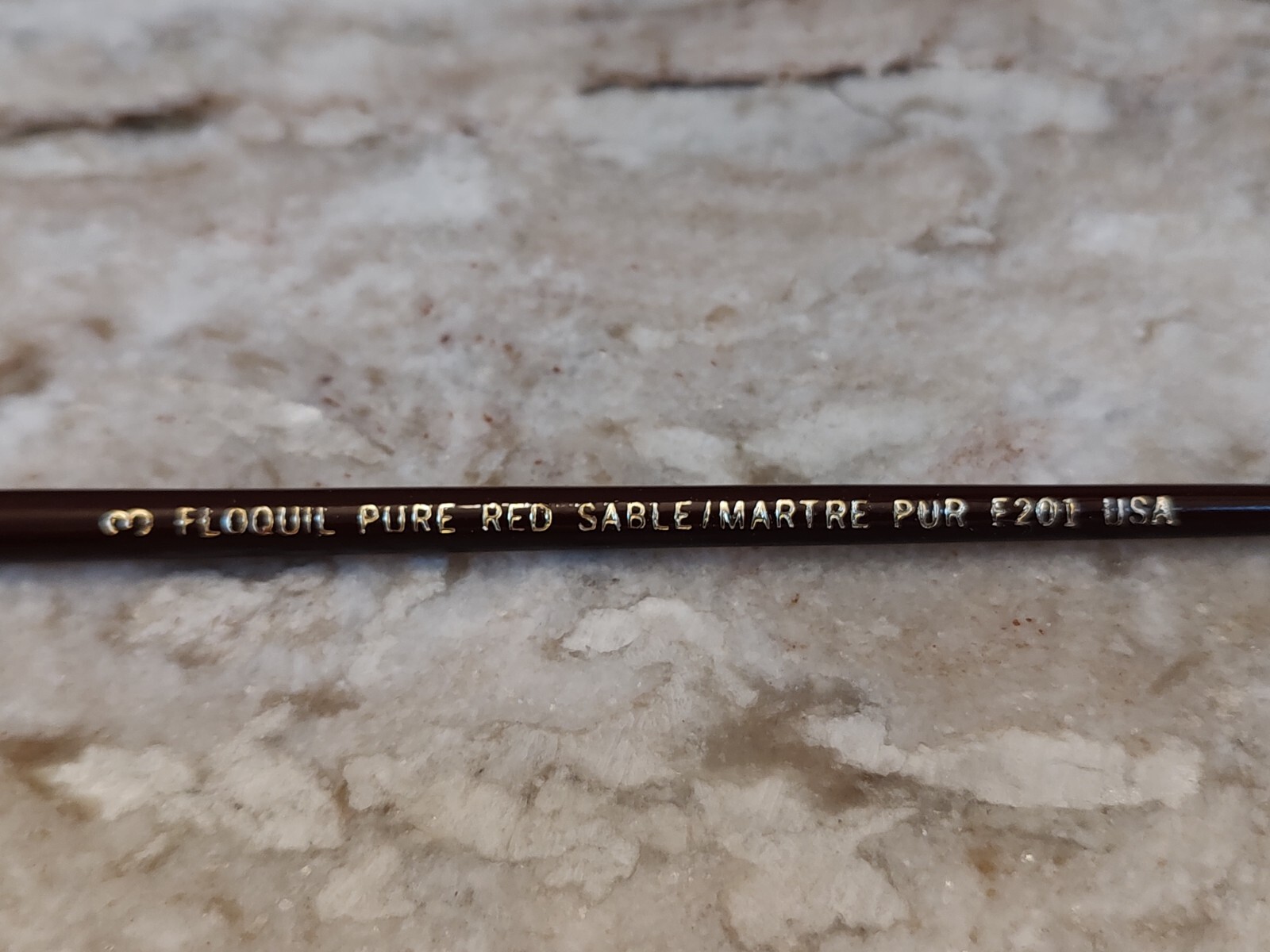 FLOQUIL PAINT BRUSH – 3 PURE RED SABLE – MADE IN THE USA