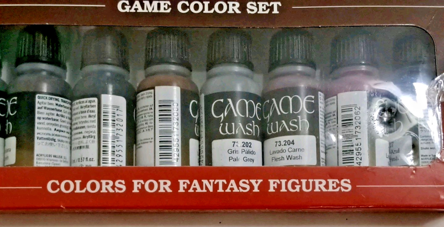 Vallejo 73998 Game Color Set of 8 Acrylic Paint For Fantasy Figures O.57 Fl Oz