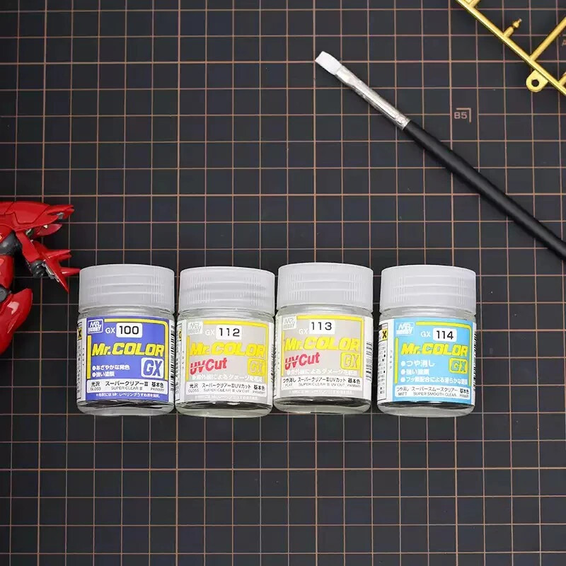 MR HOBBY GX100~GX114 Super Clear III UV Cut Oil-based Protective Paint 18ML