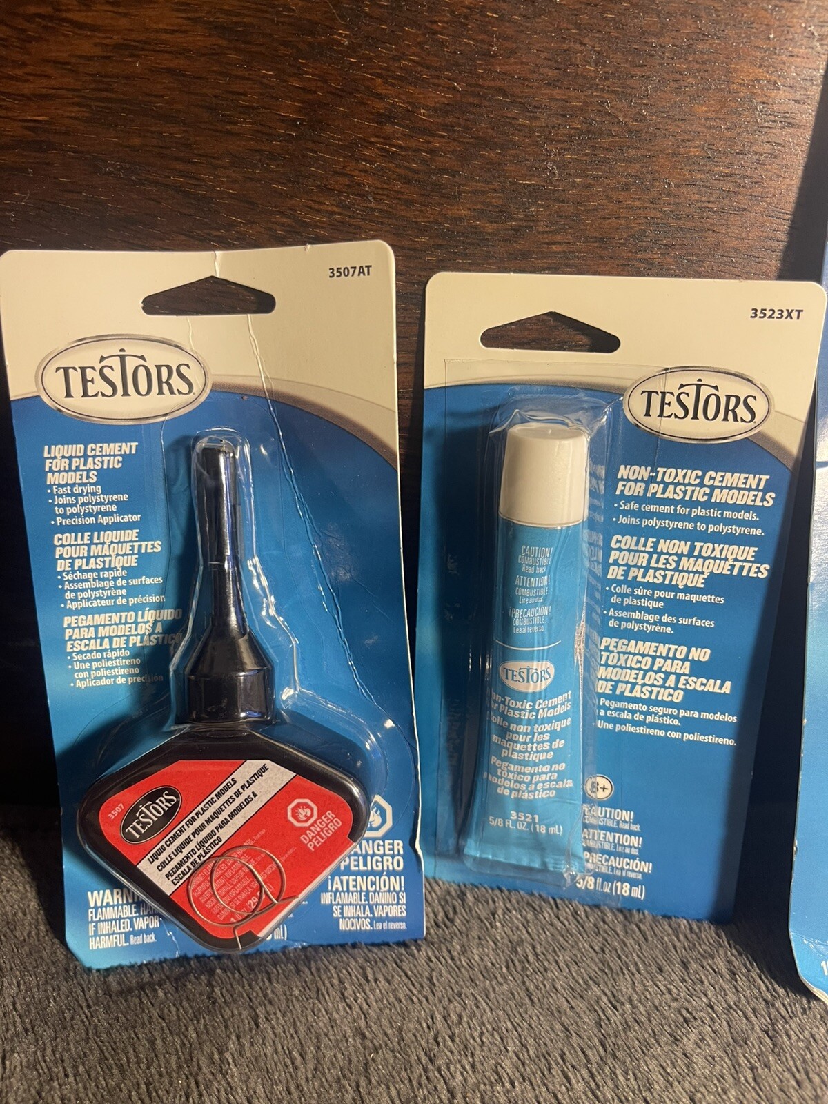 Lot of Testors Liquid Cement, Non-Toxic Cement, Sanding Films, Value Pk Brushes