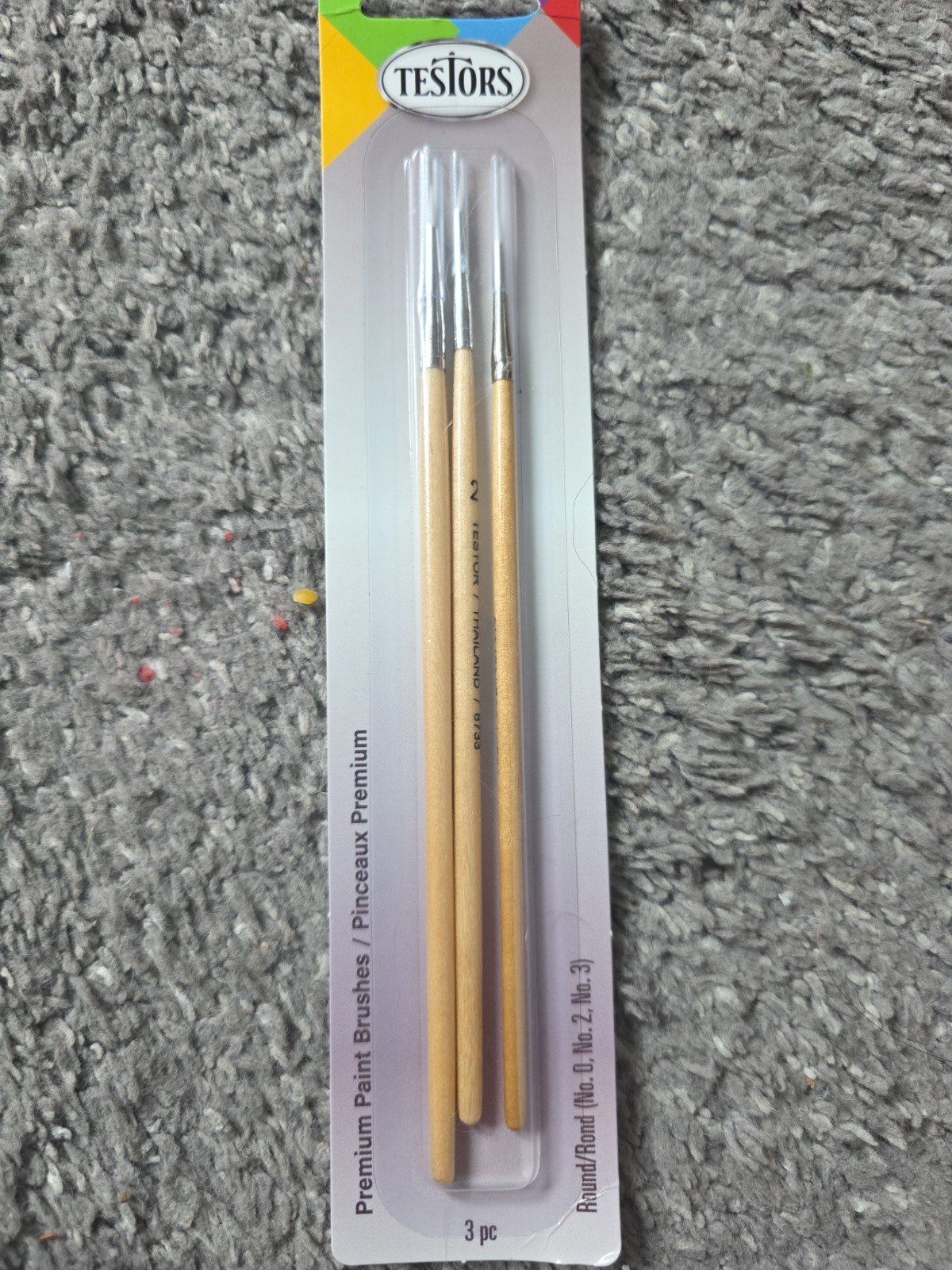 Testors Premium Round Tip Paint Brush Set – 3 Pack
