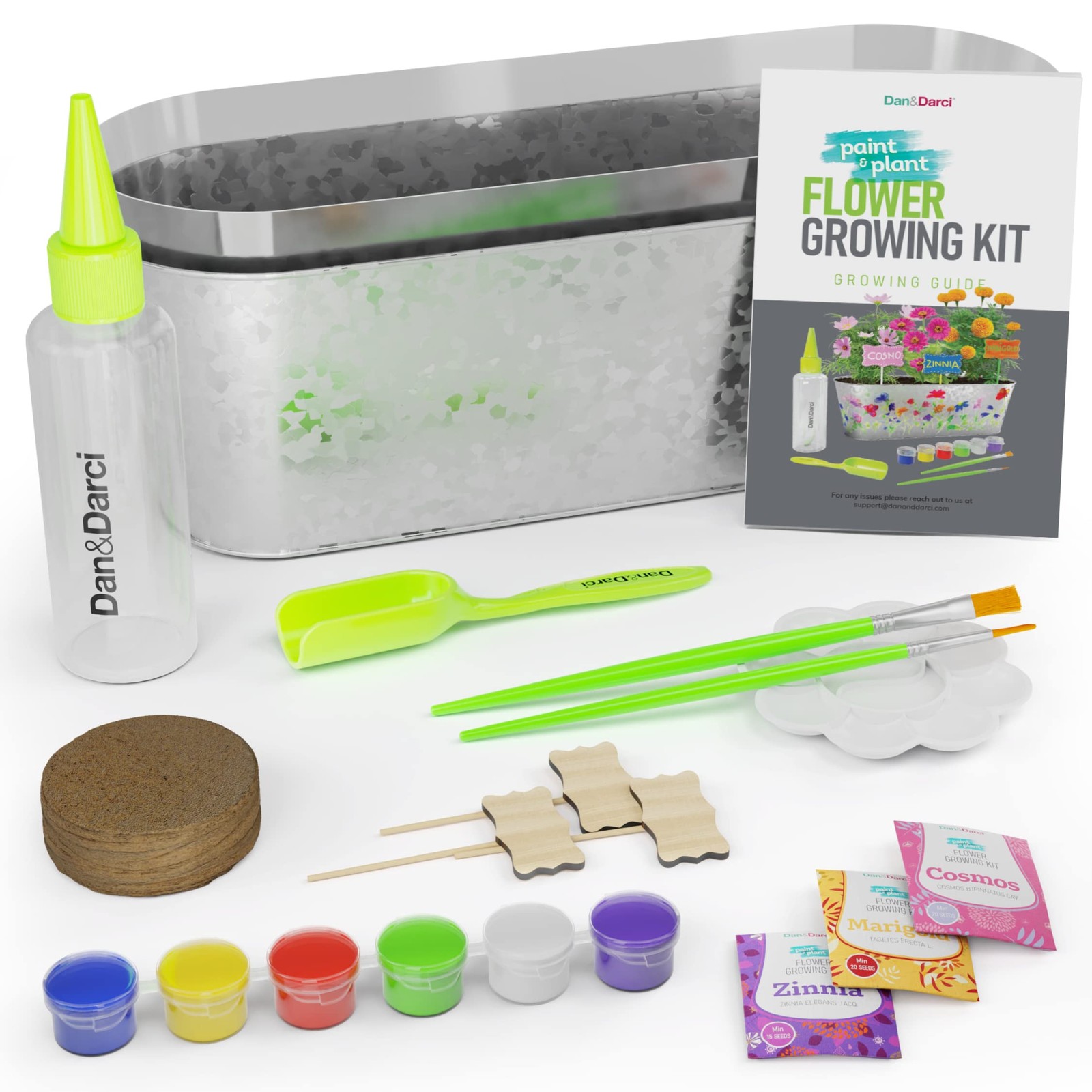 Paint & Plant Flower Growing Kit for Kids – 12 x 4.5 x 4 inches, Multi-color
