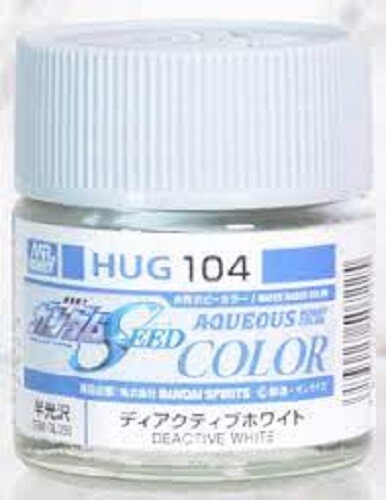 HUG104 Deactive White 10ml Bottle Semi-Gloss Aqueous Gundam Bandai Paint