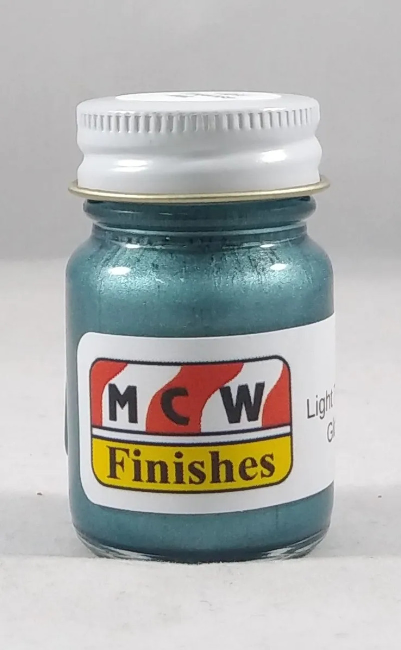 MCW Finishes 6757E Light Turquoise Met. Enamel Model Paint for Auto