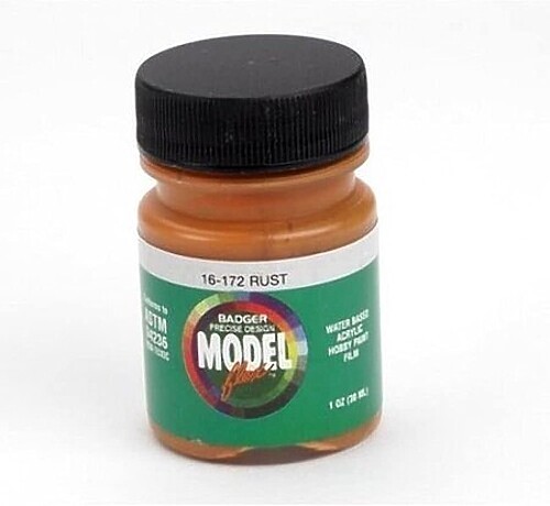 Badger Modelflex Railroad Color Rust 1oz. Bottle – Model Airbrush Acrylic Paint
