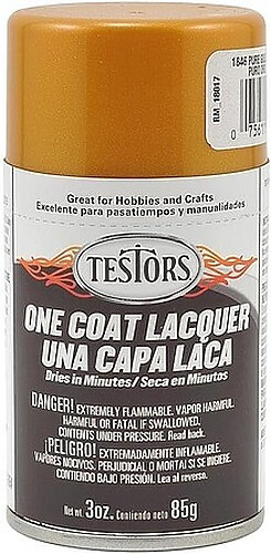 Testors Lacquer Spray Pure Gold 3 oz – Hobby and Model Lacquer Paint – #1846m