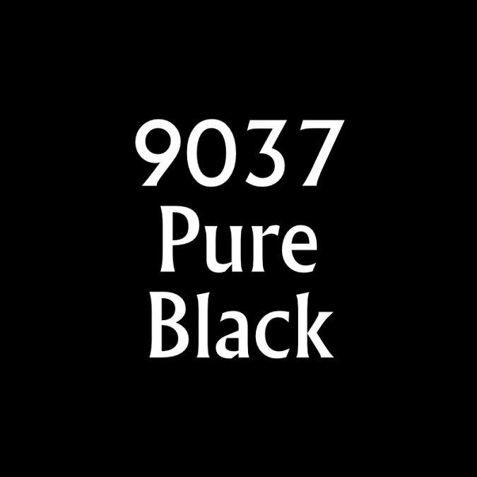 PURE BLACK Reaper Miniatures Master Series Paints REM09037 (0.5 oz Bottle)
