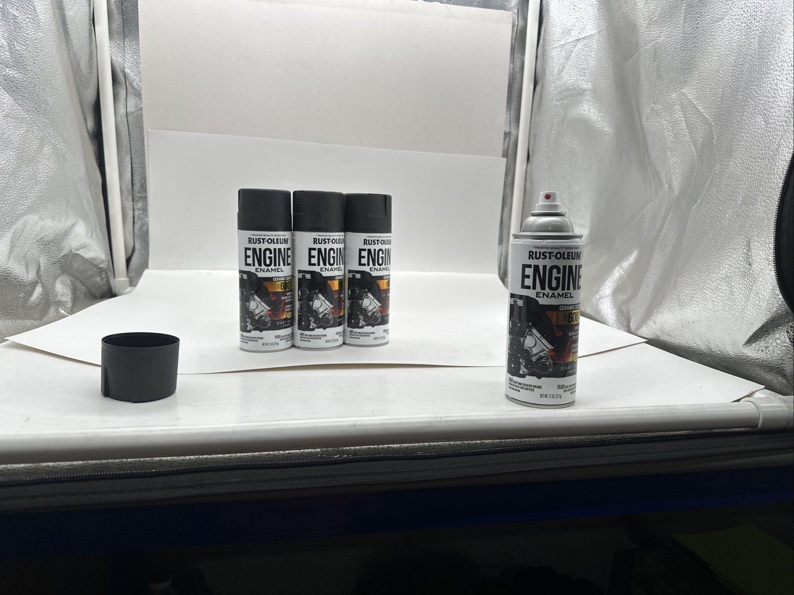 4x Rust-Oleum 366437 Engine Enamel Spray 11 Ounce – Cast Coat Iron