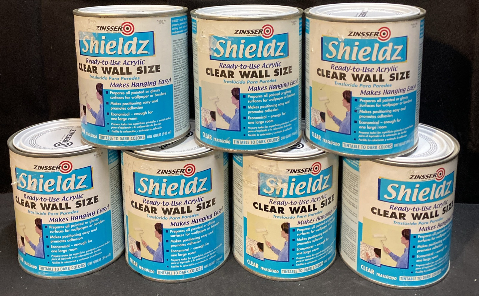 Zinsser Shieldz Ready To Use Acrylic Clear Wall Size 1 Qt New Lot Of 7