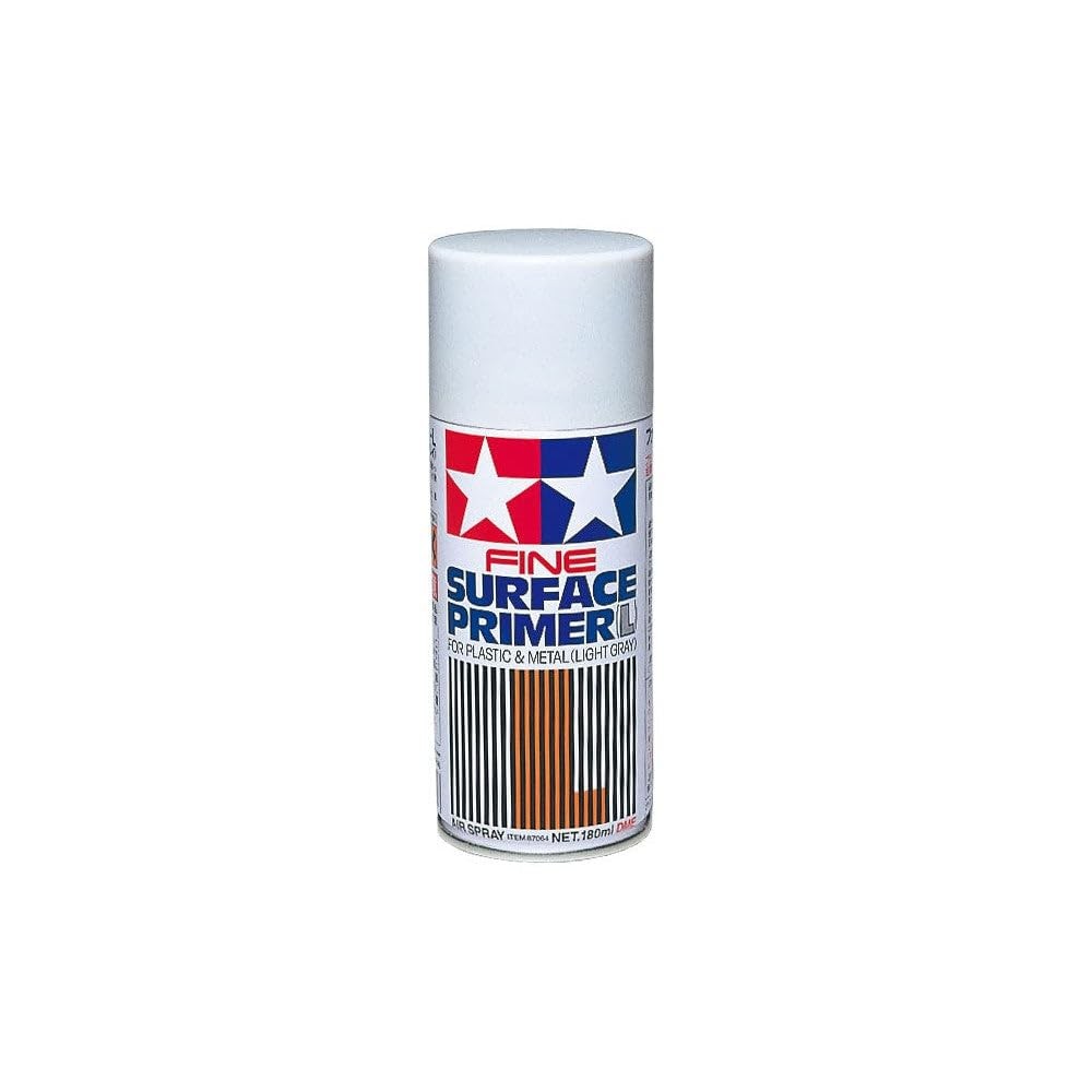 Tamiya Gray Fine Surface Primer L 180 ml Spray Can TAM87064 Lacquer Primers &