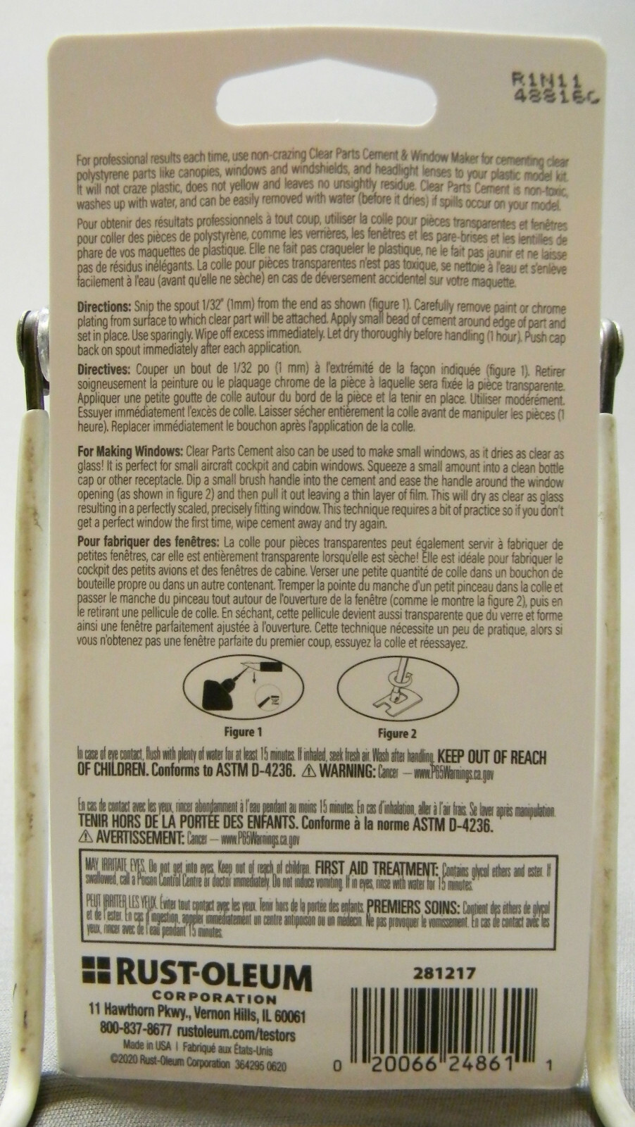 TESTORS CLEAR PARTS CEMENT & WINDOW MAKER plastic glue adhesive TES3515 CT NEW