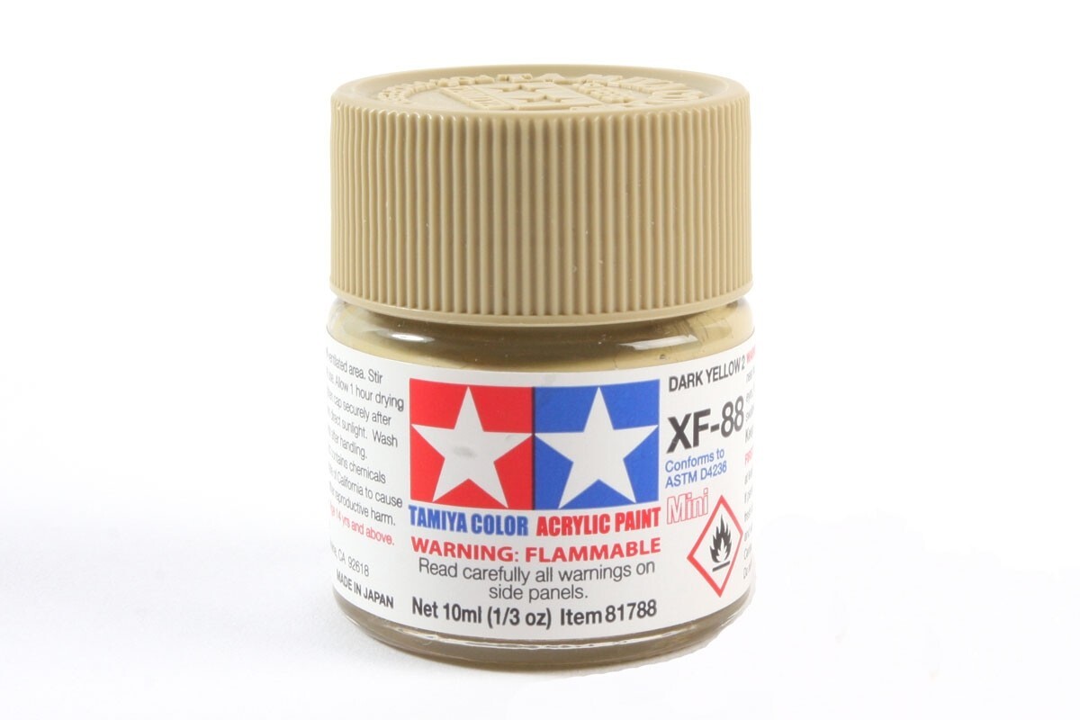 Tamiya 81788 XF-88 Dark Yellow 2 Mini Paint 10ml Small Bottle – US