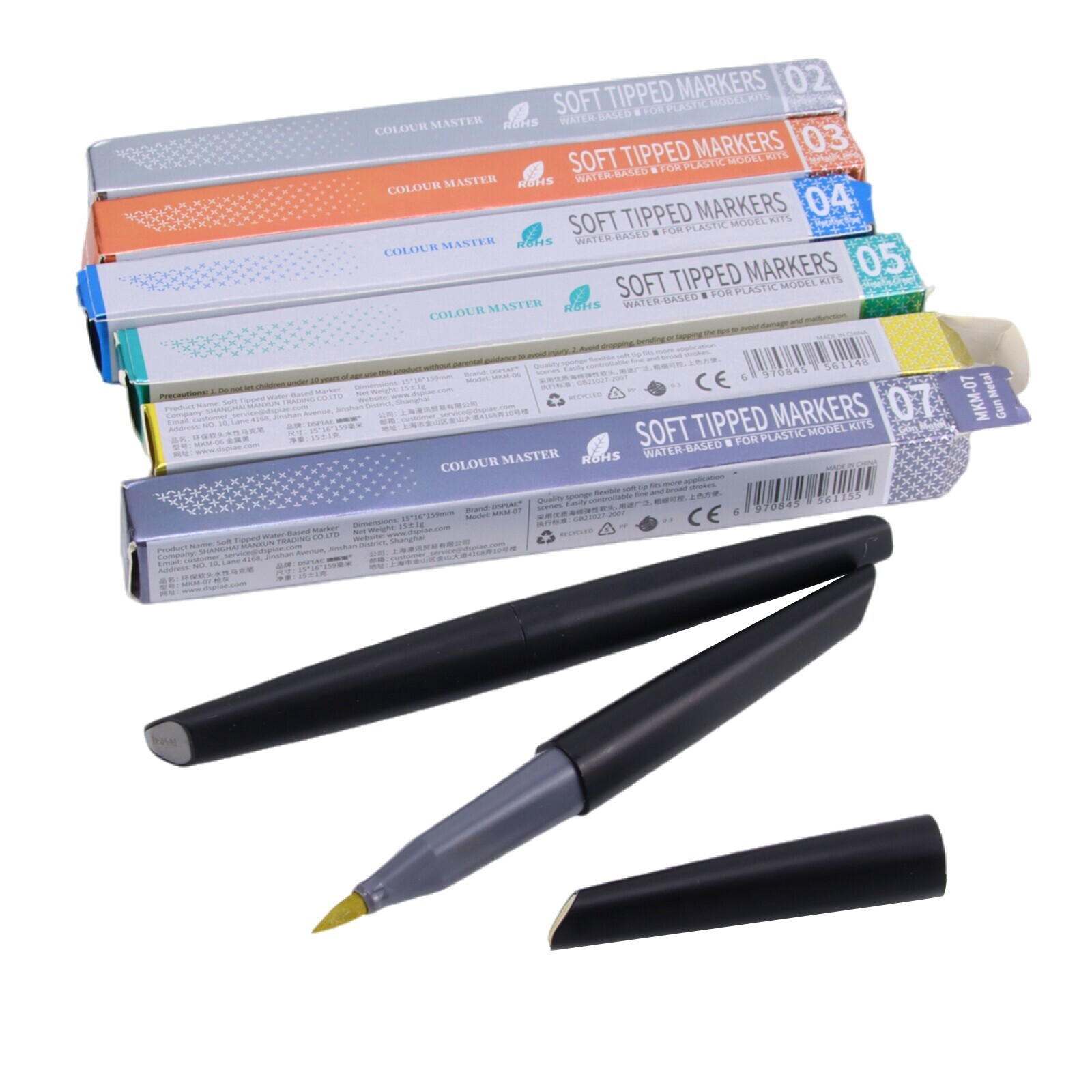 11pcs/set DSPIAE Soft Tipped Marker Pen Acrylic For Plastic Model Kit ToolVV