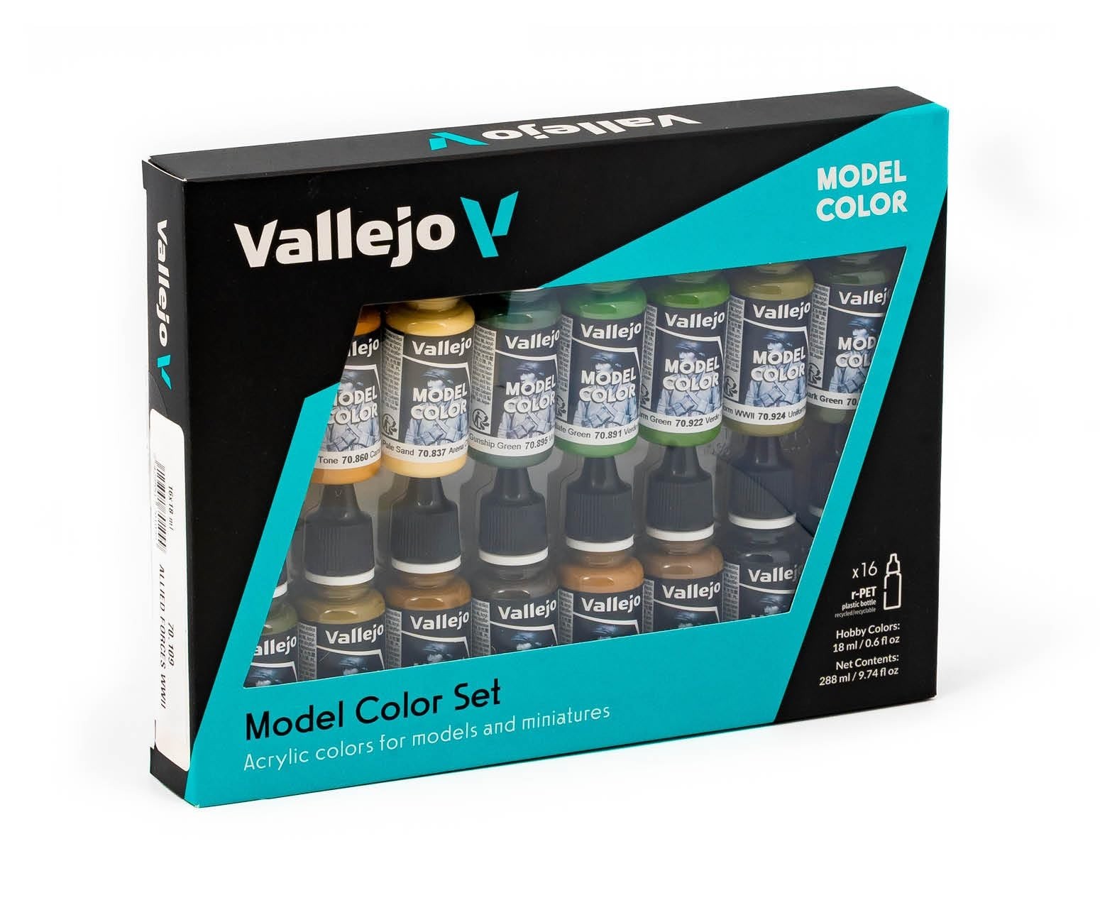 WWII Acrylic Paint Set – 16 High Pigmentation Colors for Model Kits & Figures