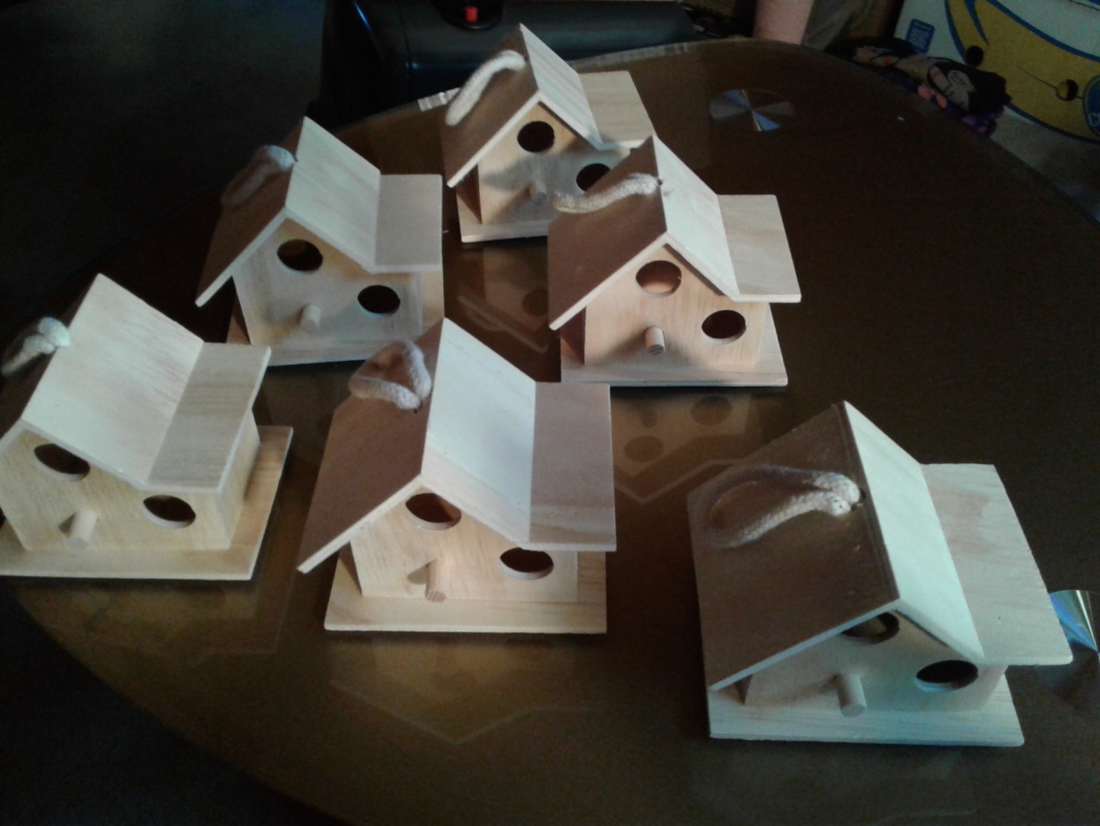Hobby Bird Houses’ 6 You paint 3.5 ins tall 2.5 ins across 2 ins deep