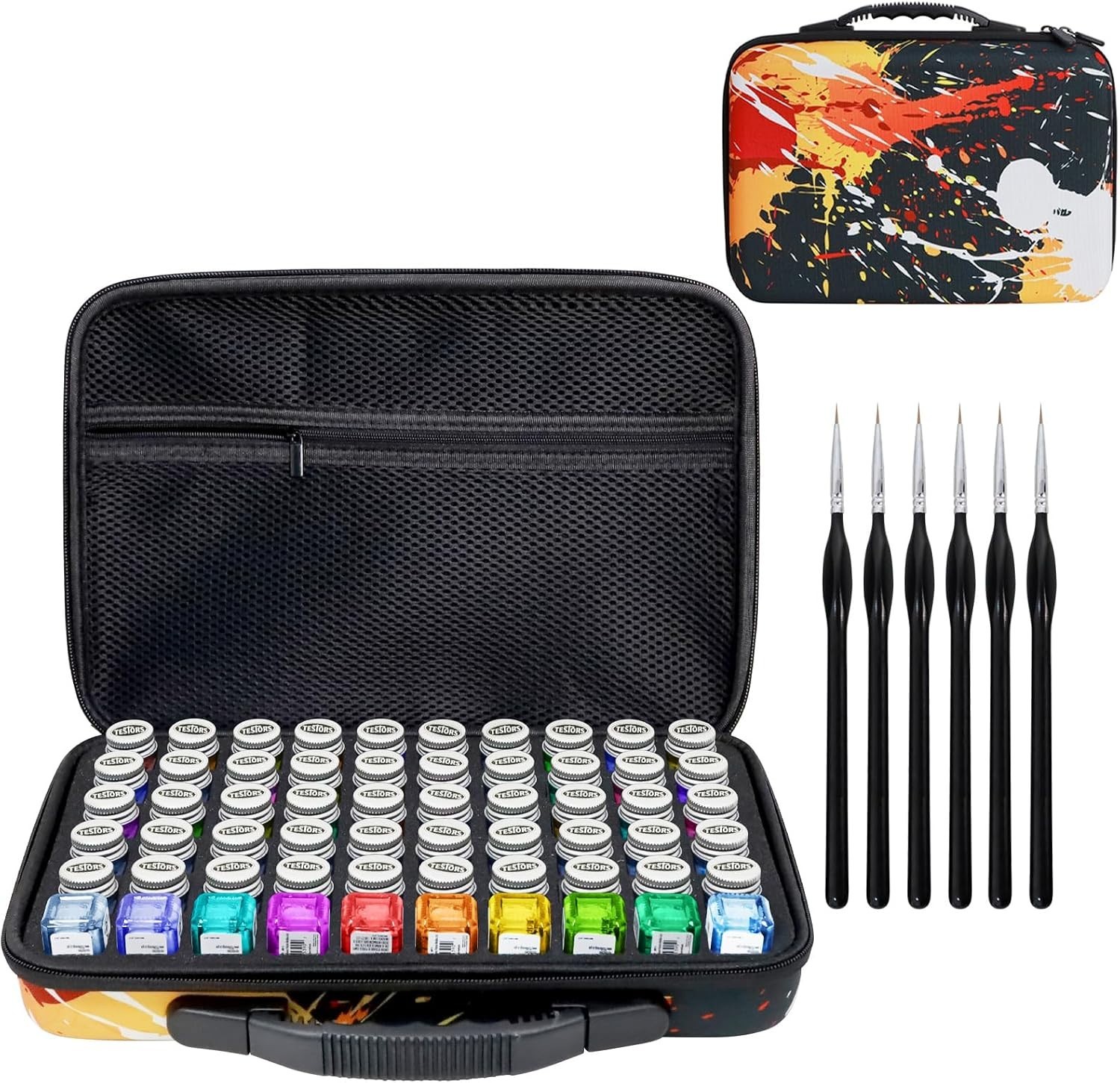 Stylish Model Paint Carrying Case with Custom Sponge Slot & Easy-Travel Design