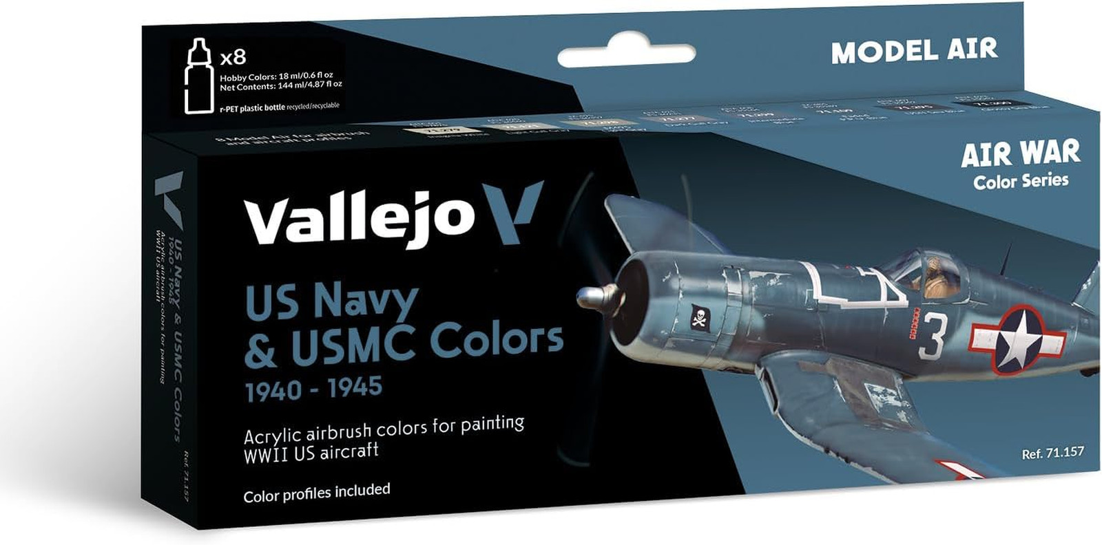 Vallejo WWII USN Aircraft Model Watercolor Air Paint, 17Ml