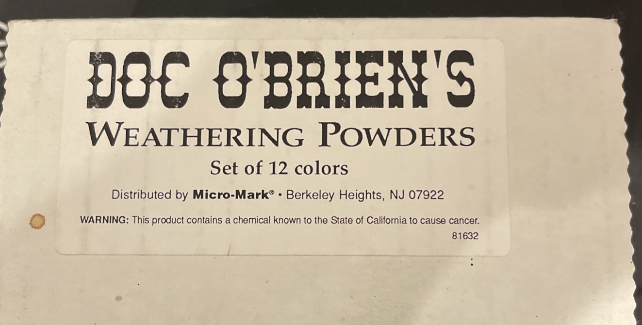 Doc O’brien’s Weathering Powders Set Up 12 Colors Micro