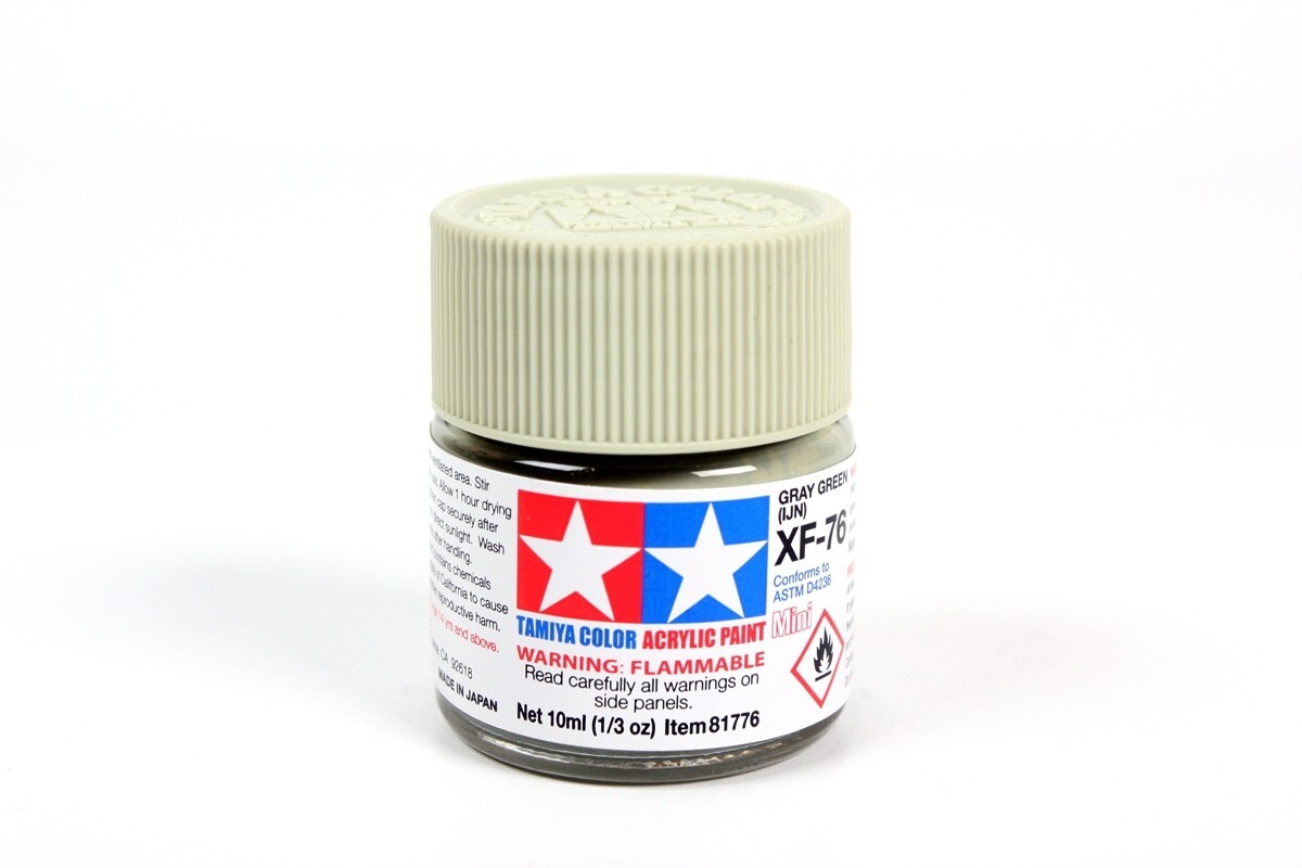 Tamiya 81776 XF-76 Gray Green (IJN) Mini Paint 10ml Small Bottle – US