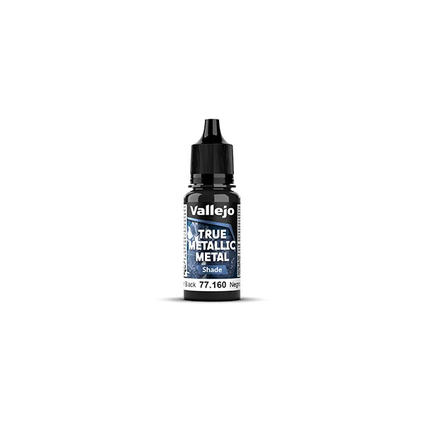 Vallejo – True Metallic – 18ml Paint Shade – Obsidian Black