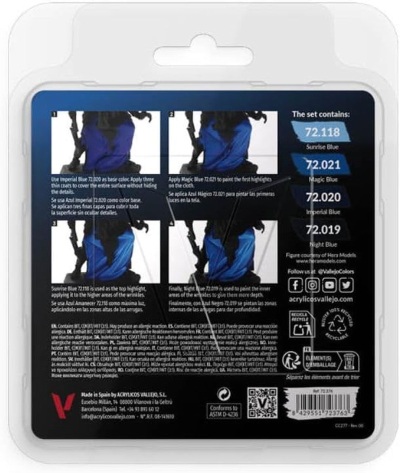 – Blue Color Set | Game Color | Contains 4 Bottles X 18 Ml (0.60 Fl.Oz.)