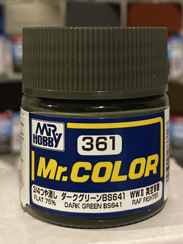 Gunze Sangyo “Mr Color” acrylic paint C – 361, Dark Green (BS 641) RAF Fighter