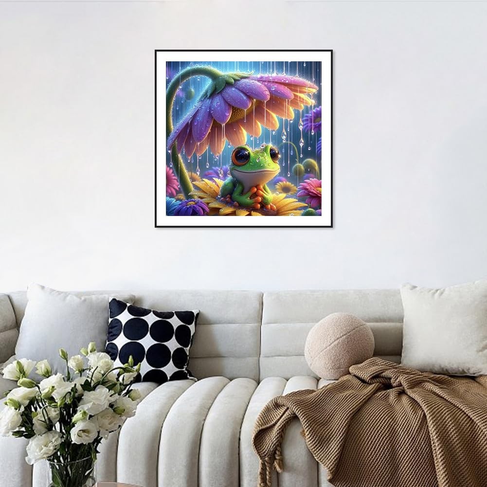 Aicomeon Frog Diamond Art Kits for Adults – 5D Full 12×12 inch, Multicolored