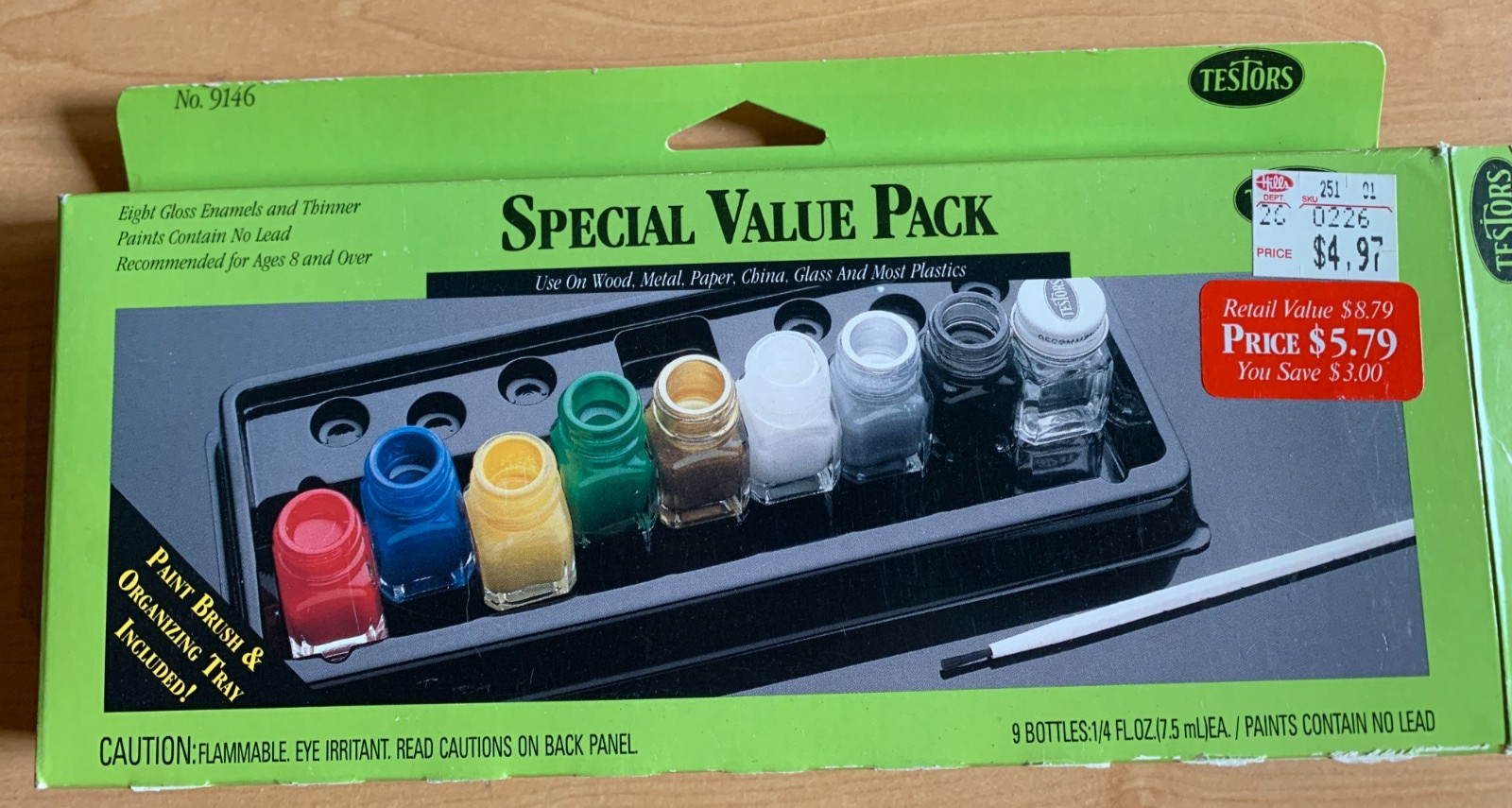 Testors Special Value Enamel Gloss Model Car Paint Kit 9146 Vintage Sealed 1991