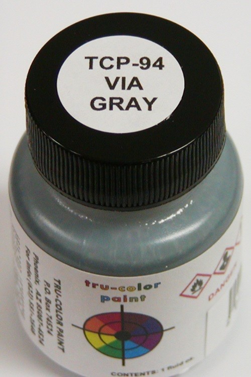 Tru-Color Paint TCP-094 Via Rail Gray 1oz Bottle