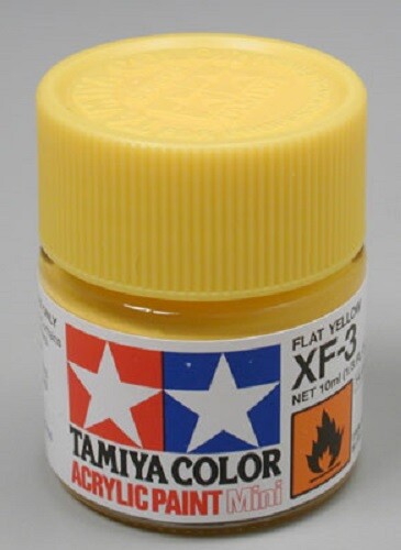 Tamiya Acrylic XF-3 Flat Yellow Paint Jar 81703