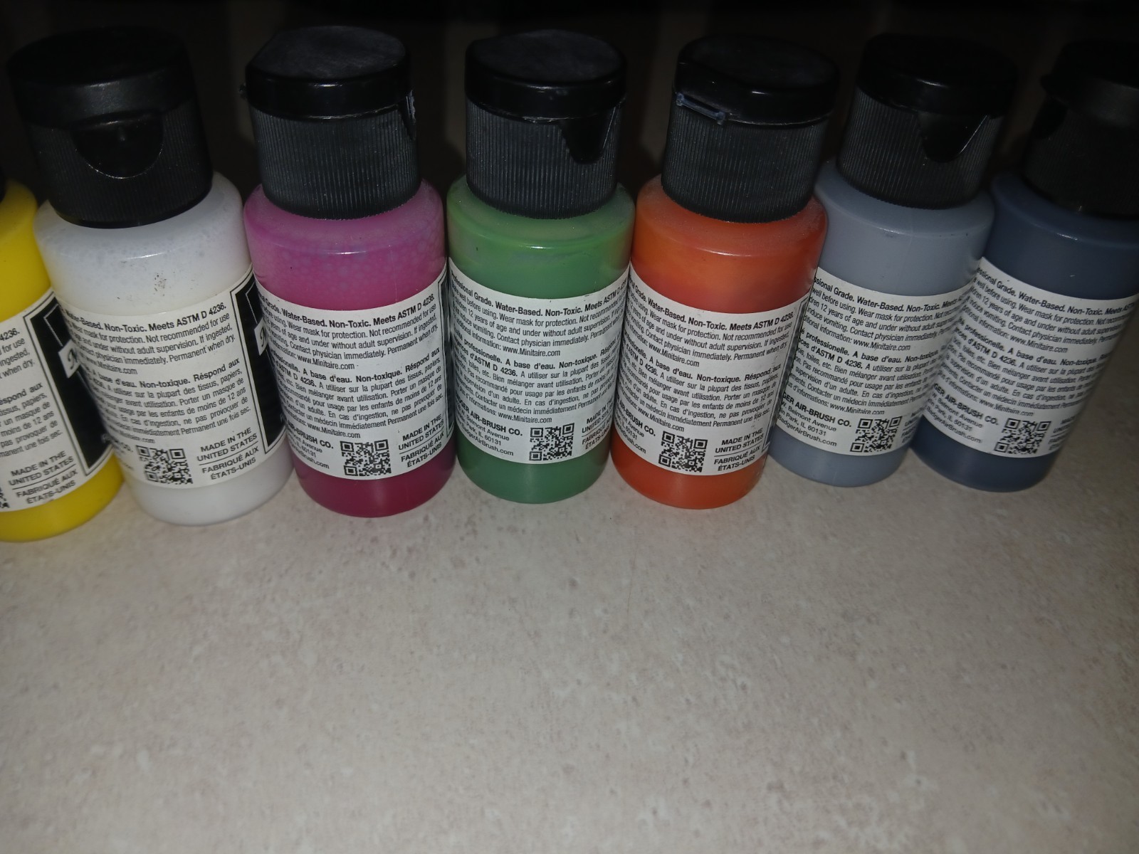 LOT OF 10 Miniature Paints -Minitaire Badger Paint Company