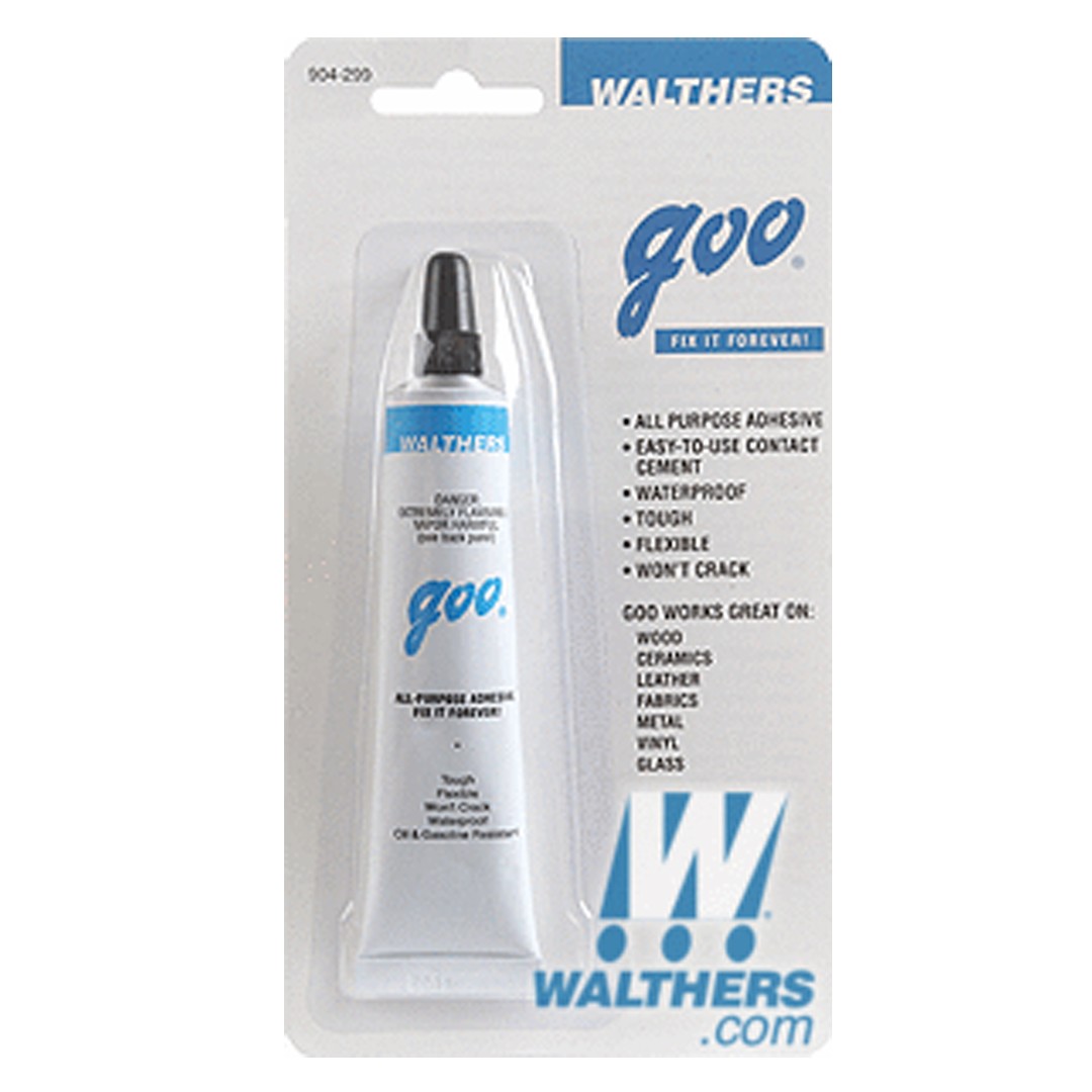NEW Walthers 904-299 GOO(R) 1oz 29.6mL Adhesive Tube ALL Scales FREE US SHIP