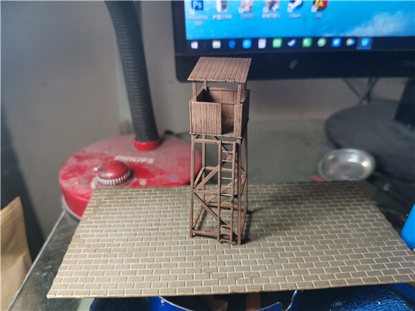 1/72 Dioramas Guard Tower Sentry medical station Finished Product